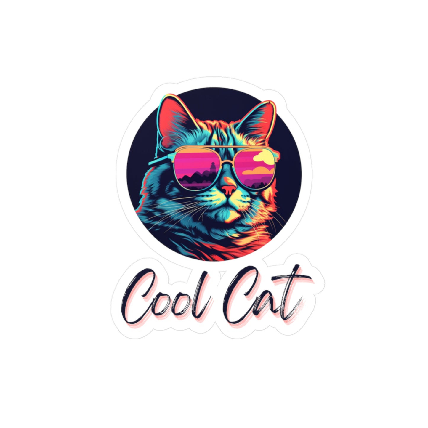 "Cool Cat" Vinyl Sticker