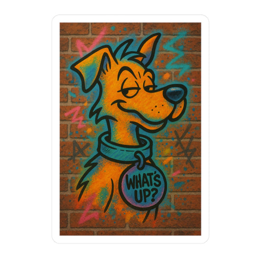 "What's Up? Vinyl Sticker