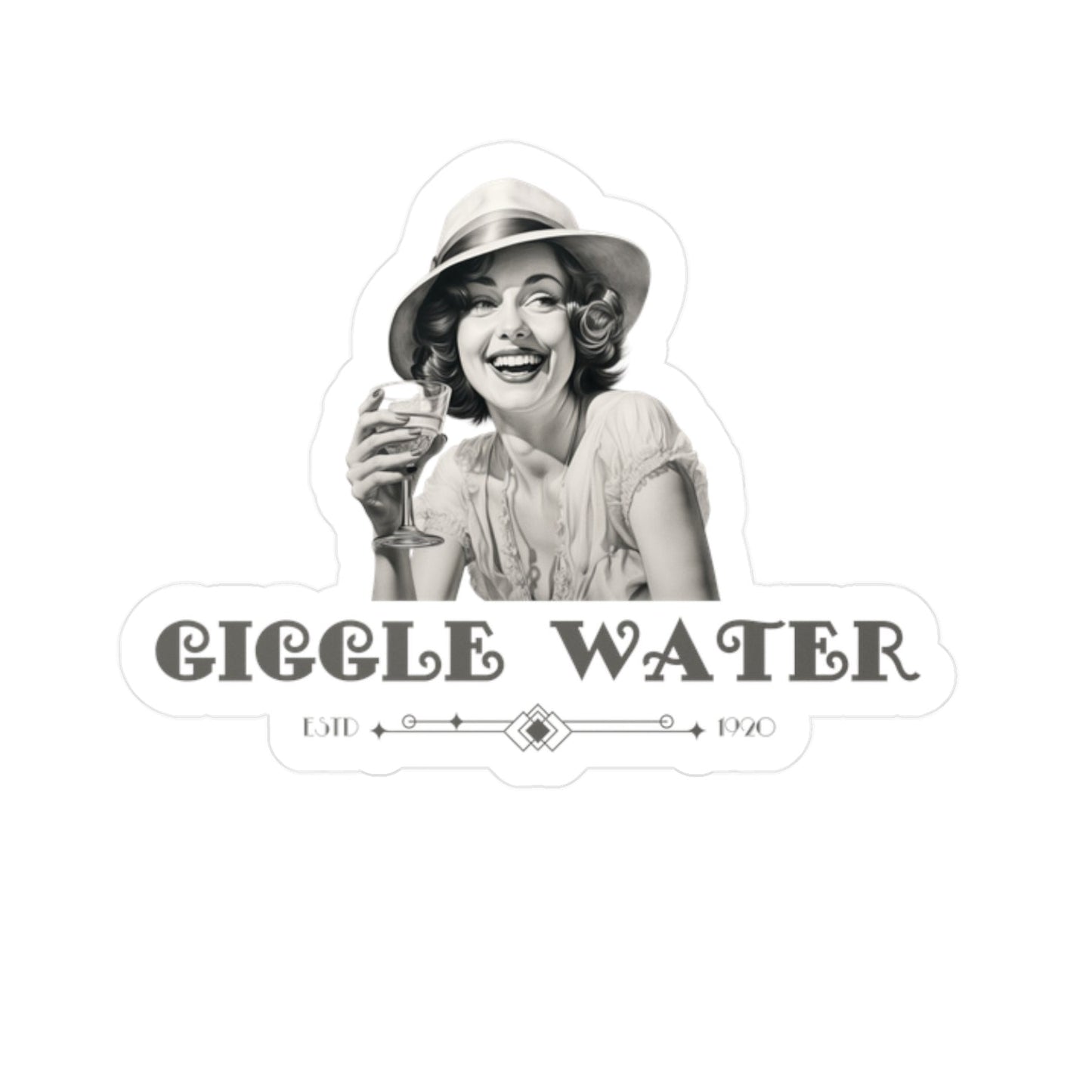 "Giggle Water" Vinyl Sticker
