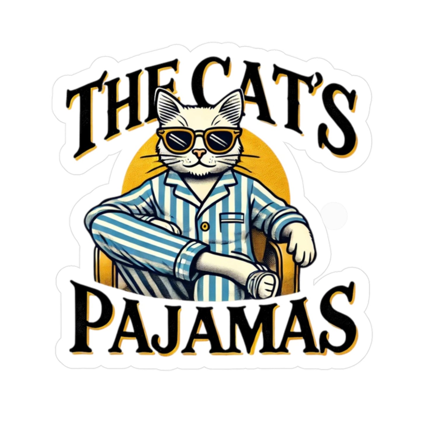"The Cat's Pajamas" Vinyl Sticker