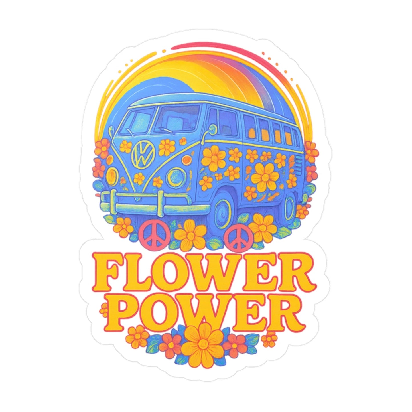 "Flower Power" Vinyl Sticker