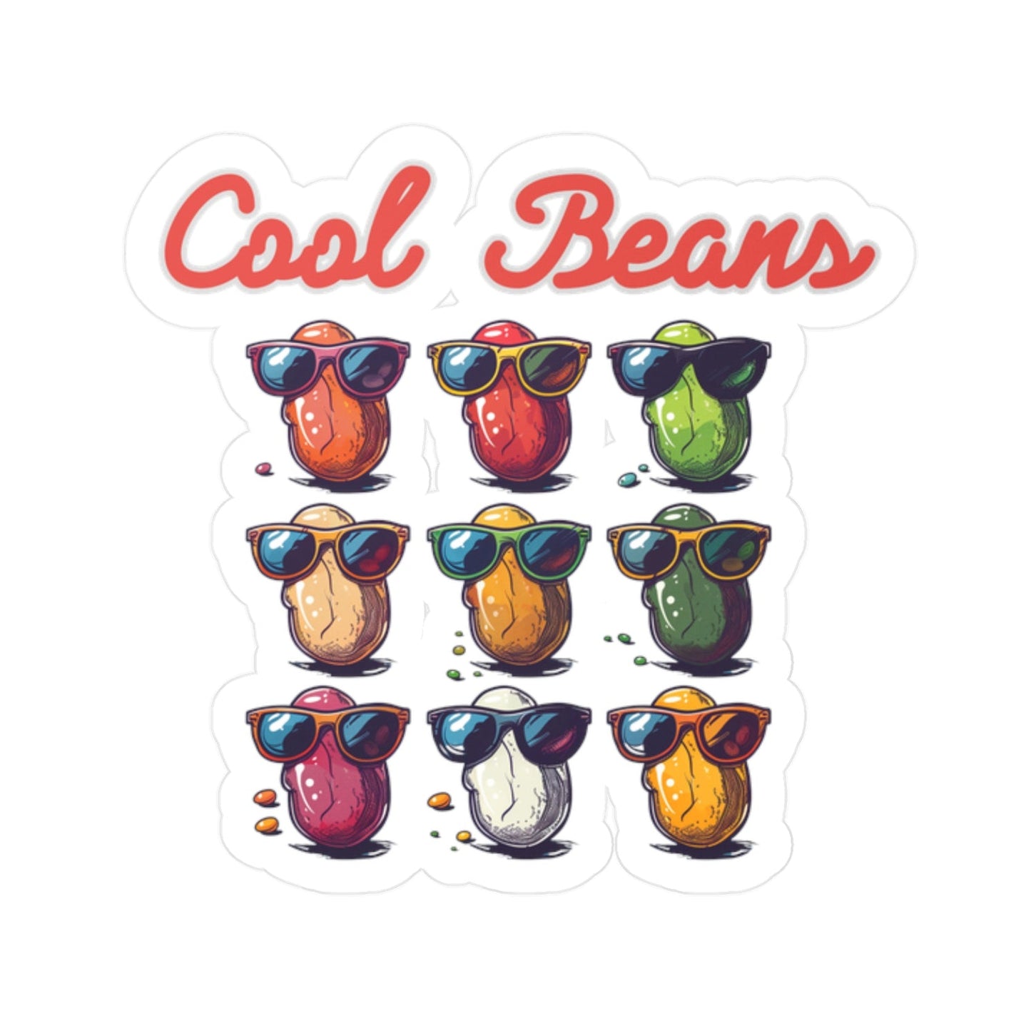 "Cool Beans" Vinyl Sticker