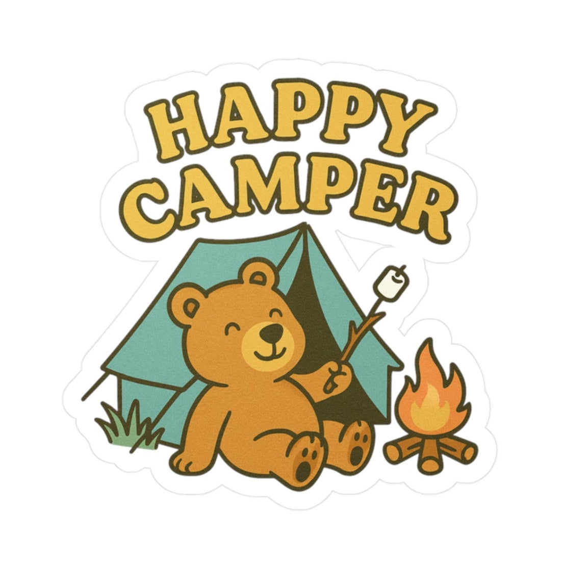 "Happy Camper" Vinyl Sticker