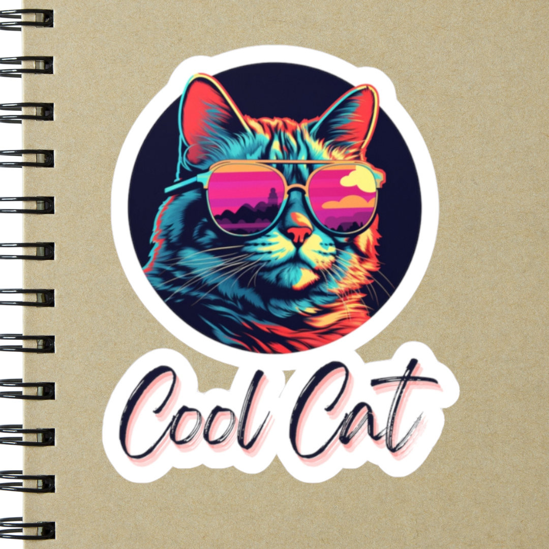 "Cool Cat" Vinyl Sticker