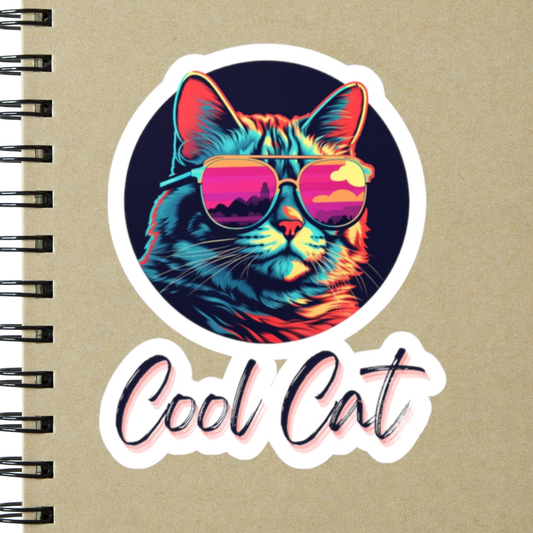 "Cool Cat" Vinyl Sticker